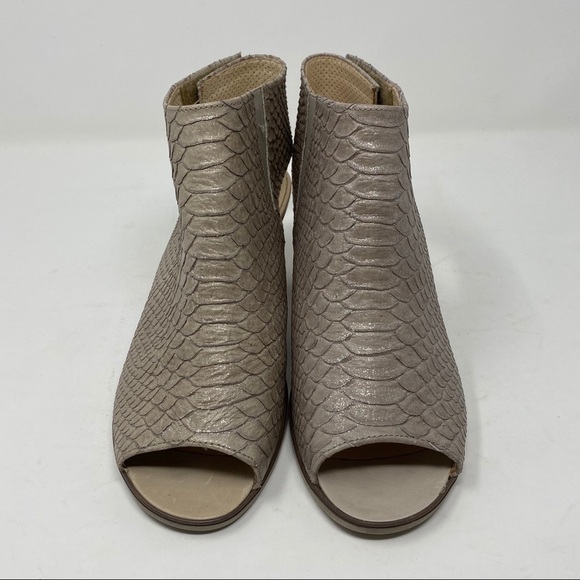 Gabor Open Toe shimmering snake Booties - Picture 3 of 7